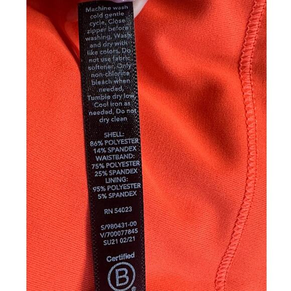 Athleta Allyson Felix Legend Run Neon Orange Running Shorts Size 1XL NWT - Picture 5 of 6
